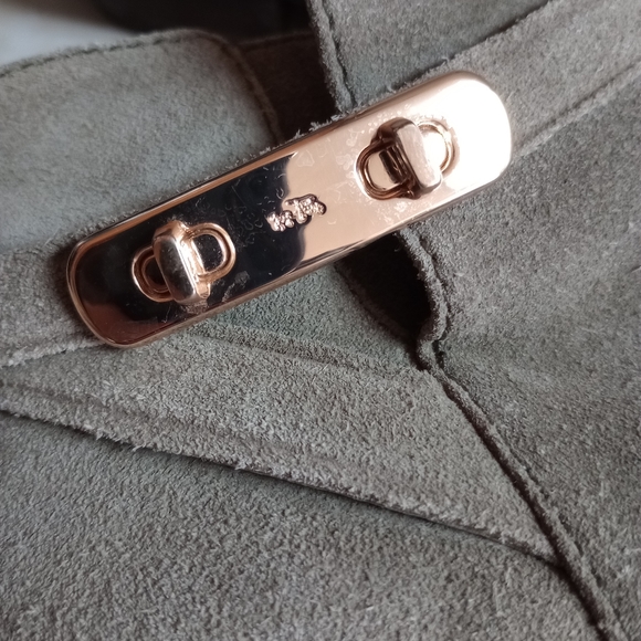 Coach Coleen Q7635 Taupe Suede Ankle Boots - Picture 2 of 8